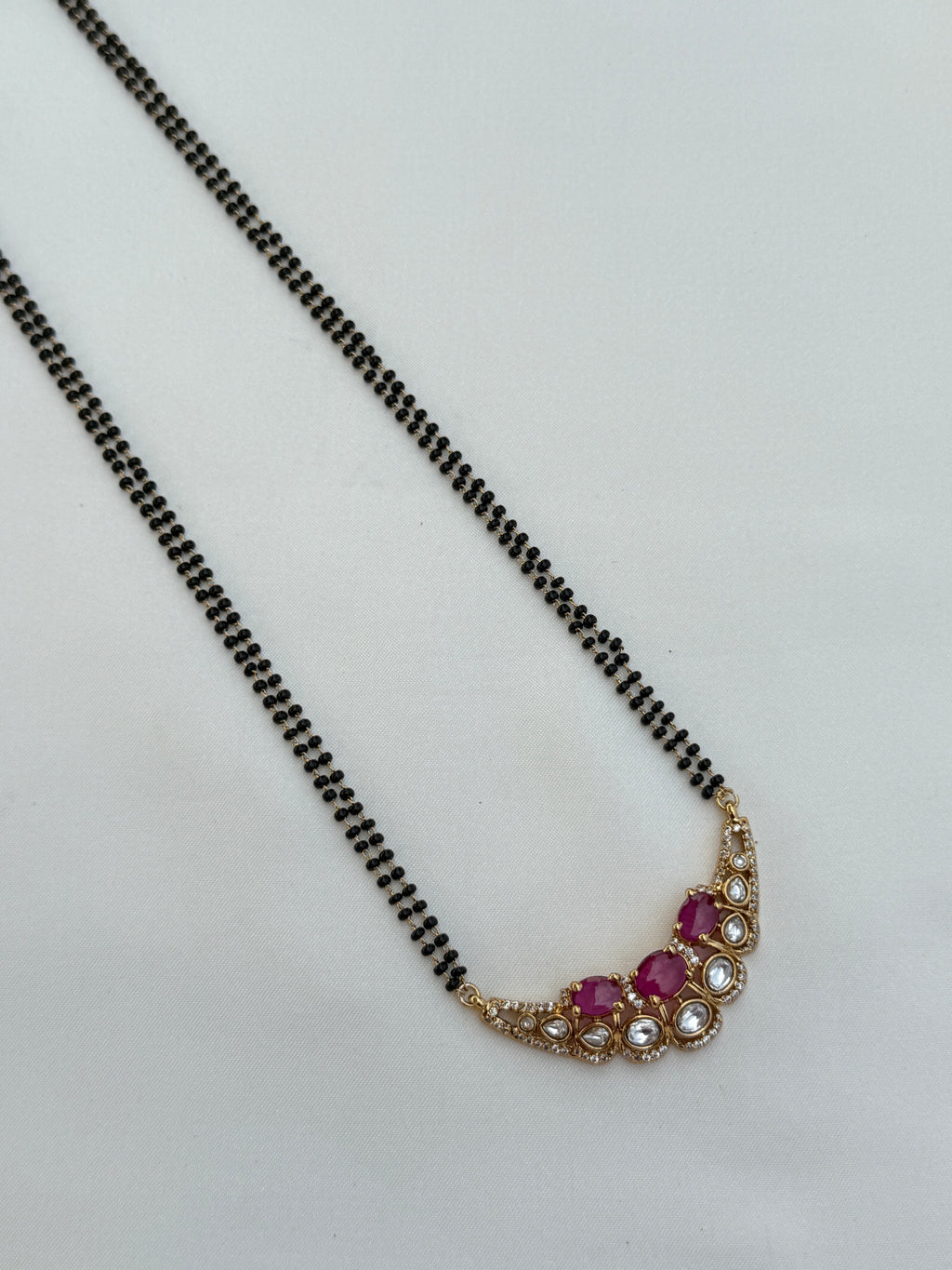BB042 long Black Beads