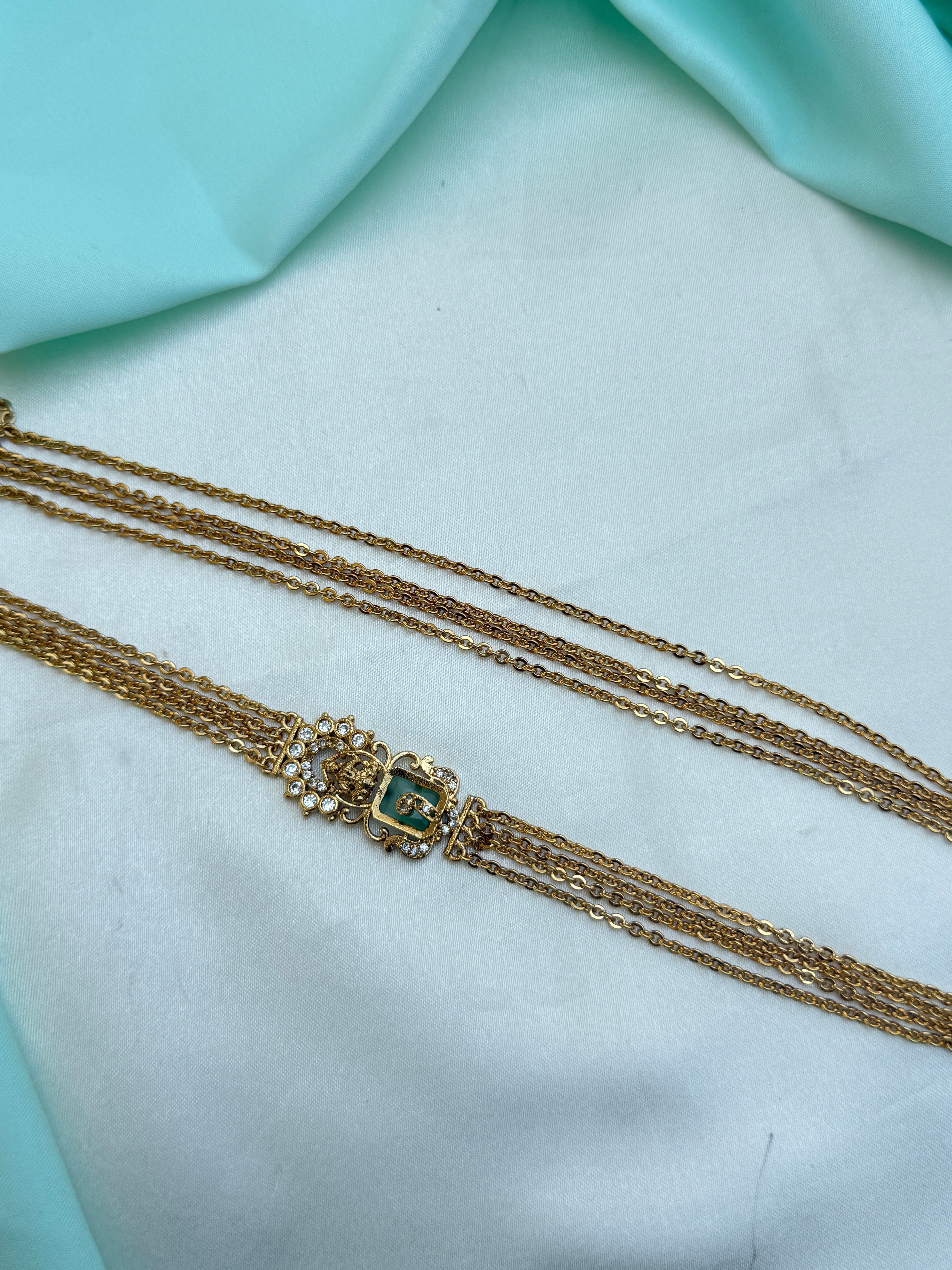 Ch5073 4 lines peacock laksmidevi chandraharam