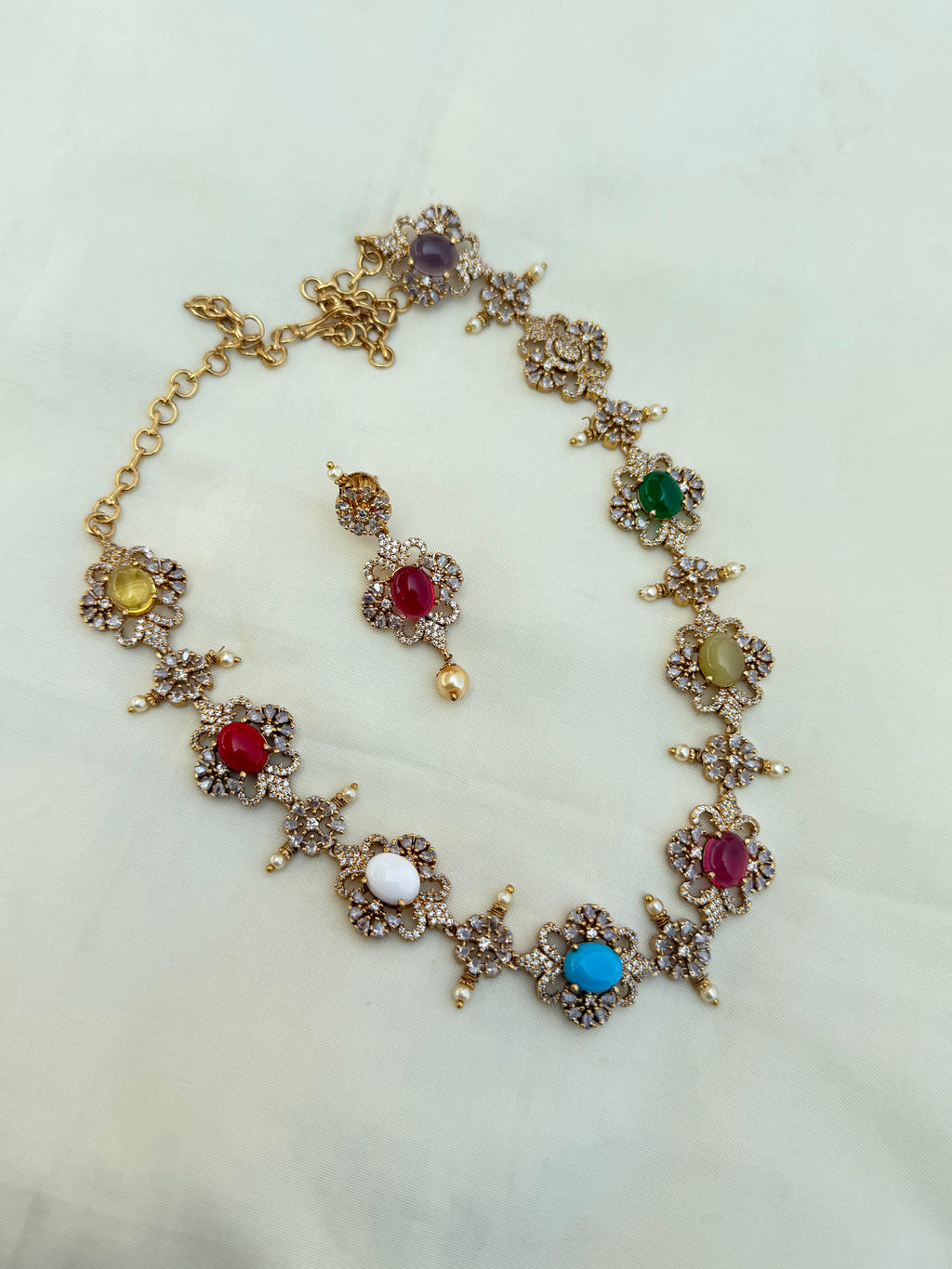 Ns30002 navarathan neckset