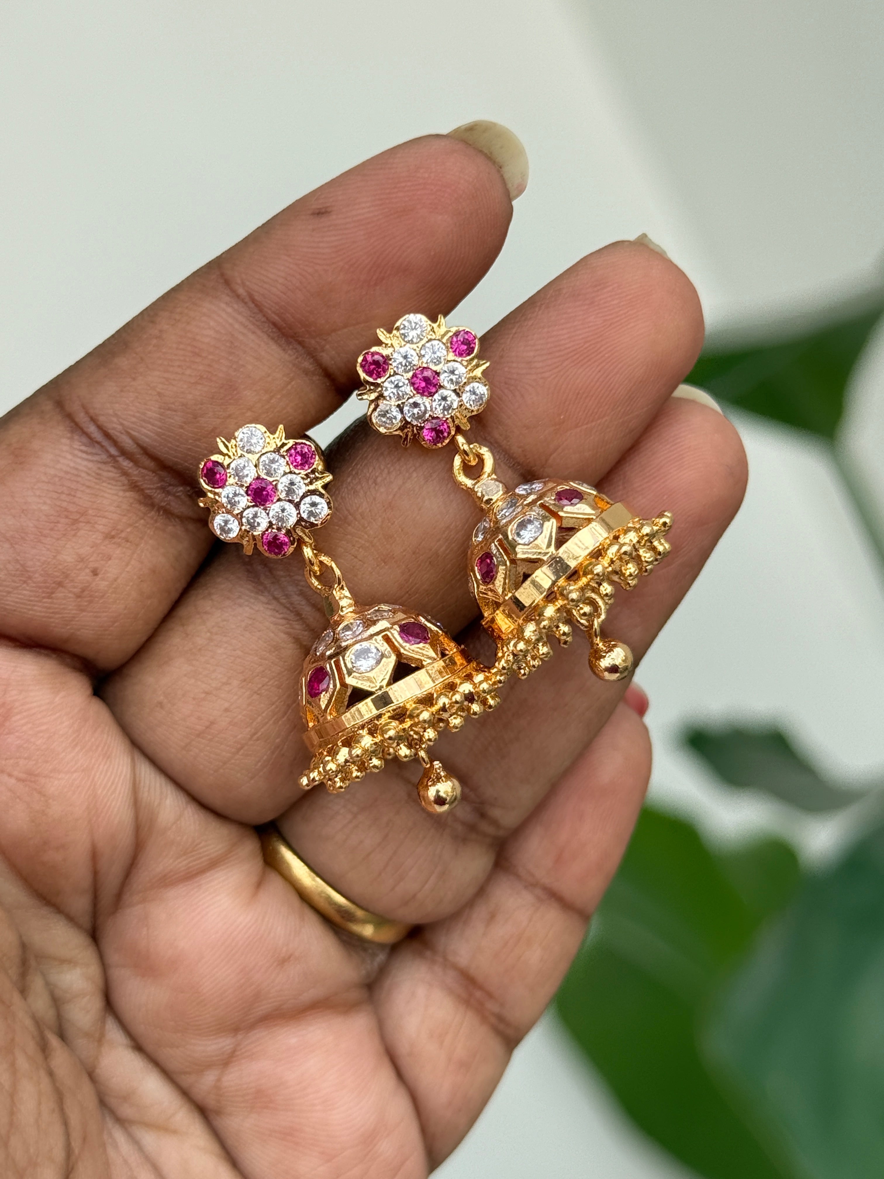 Ph096 panchaloham back screw small butta Earrings