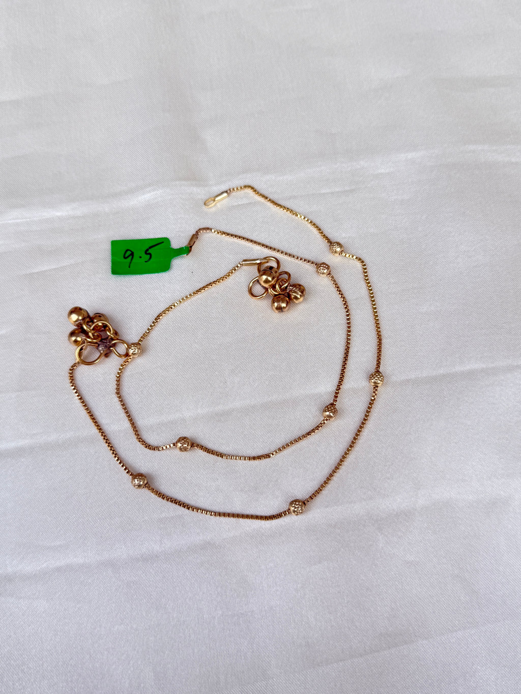 Ak110 panchaloham anklets (9.5) size