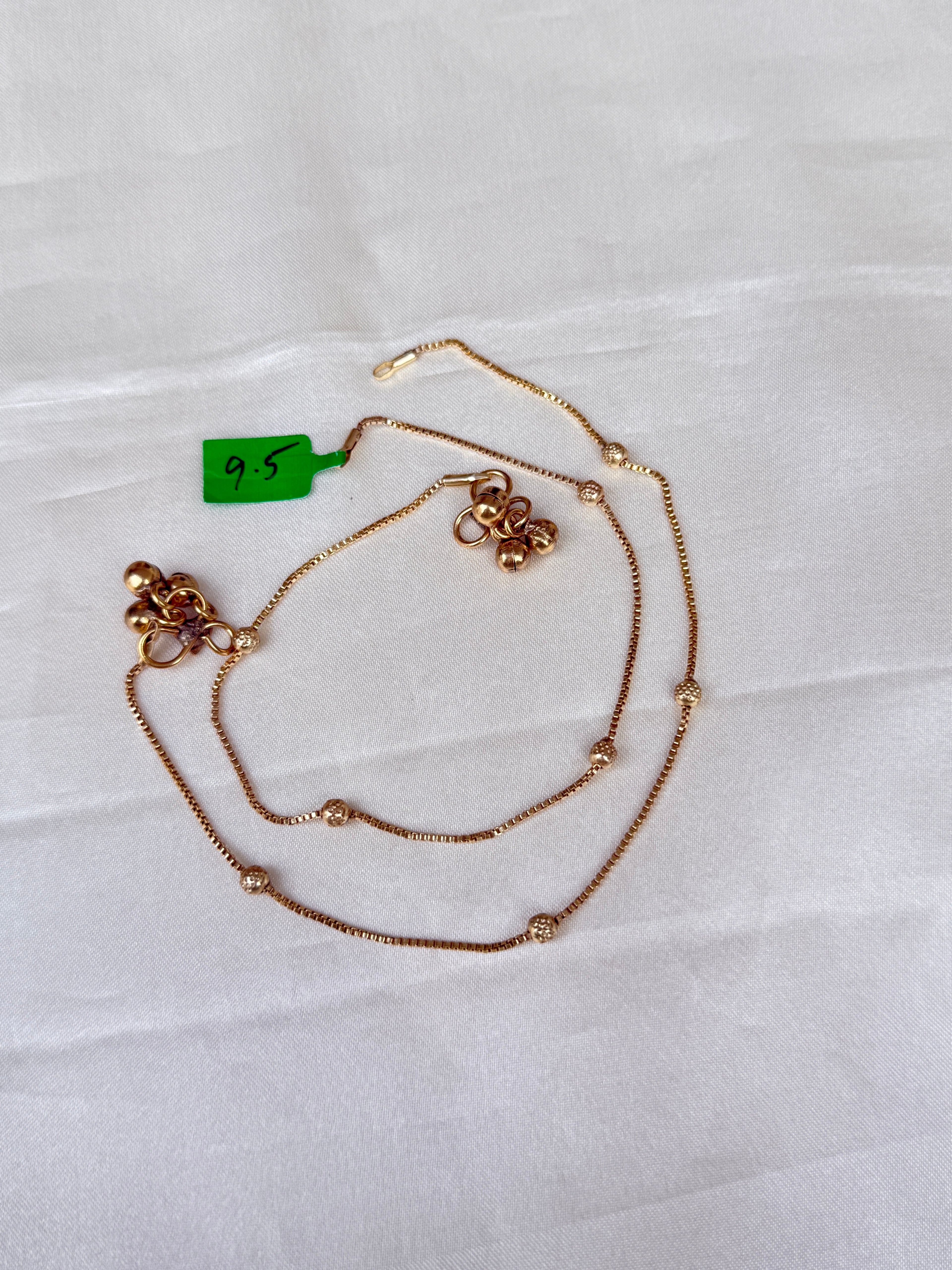 Ak110 panchaloham anklets (9.5) size