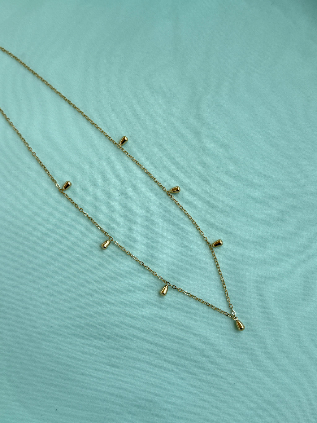 Dc072 anti tarnish small drops 18inches adjustable daily wear chains