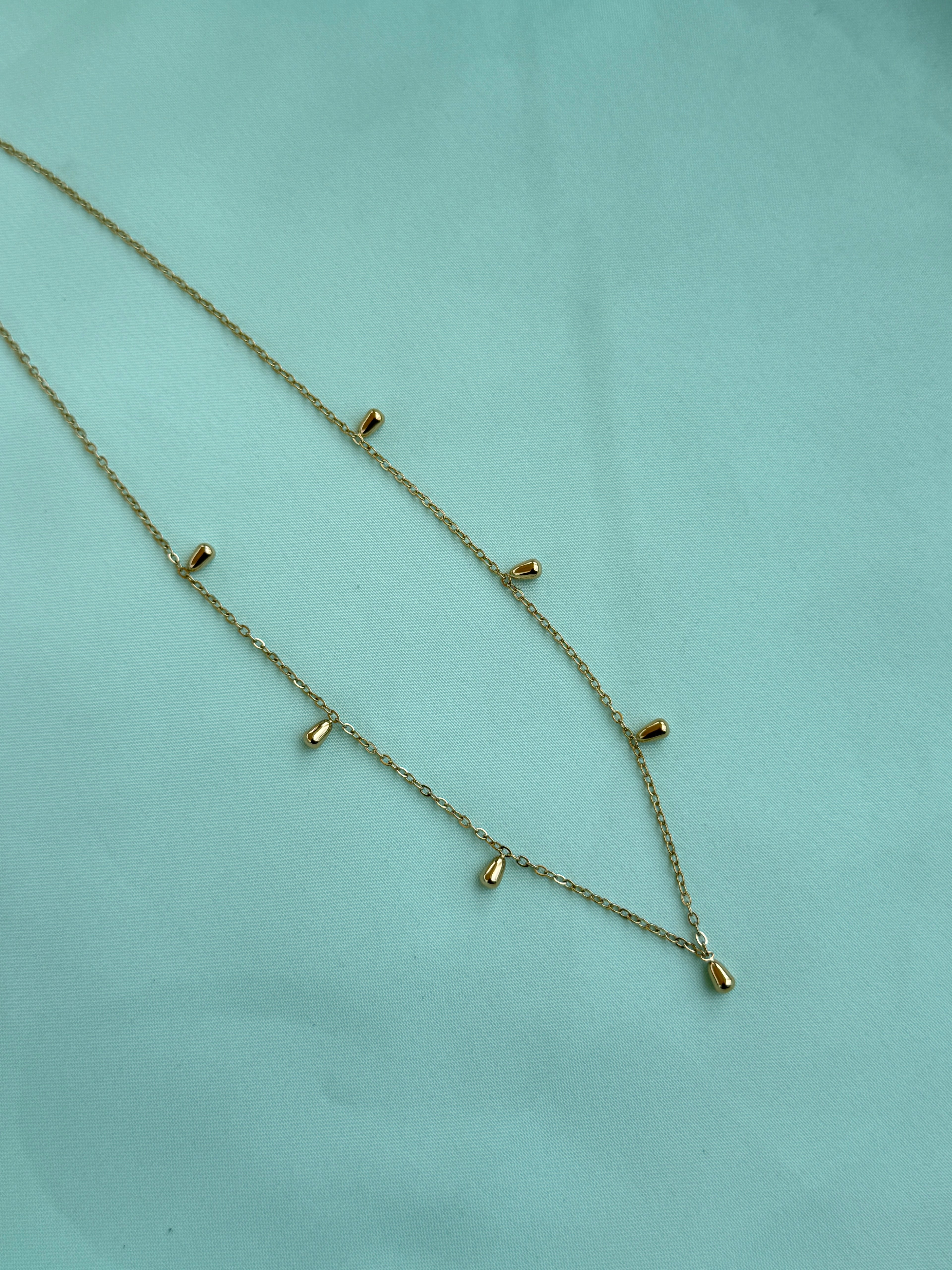 Dc072 anti tarnish small drops 18inches adjustable daily wear chains