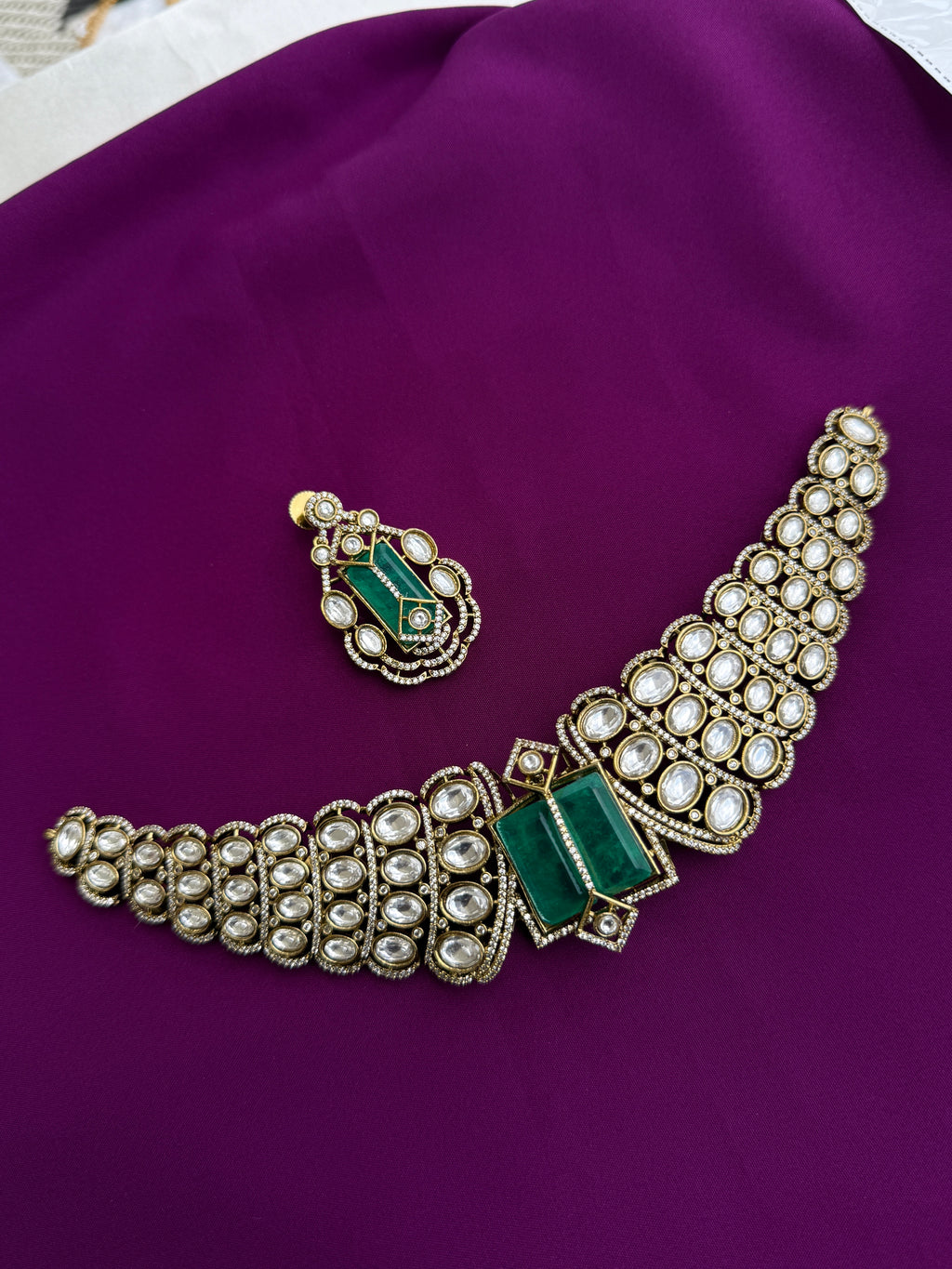 Kante Short Neckset  with earrings ns260