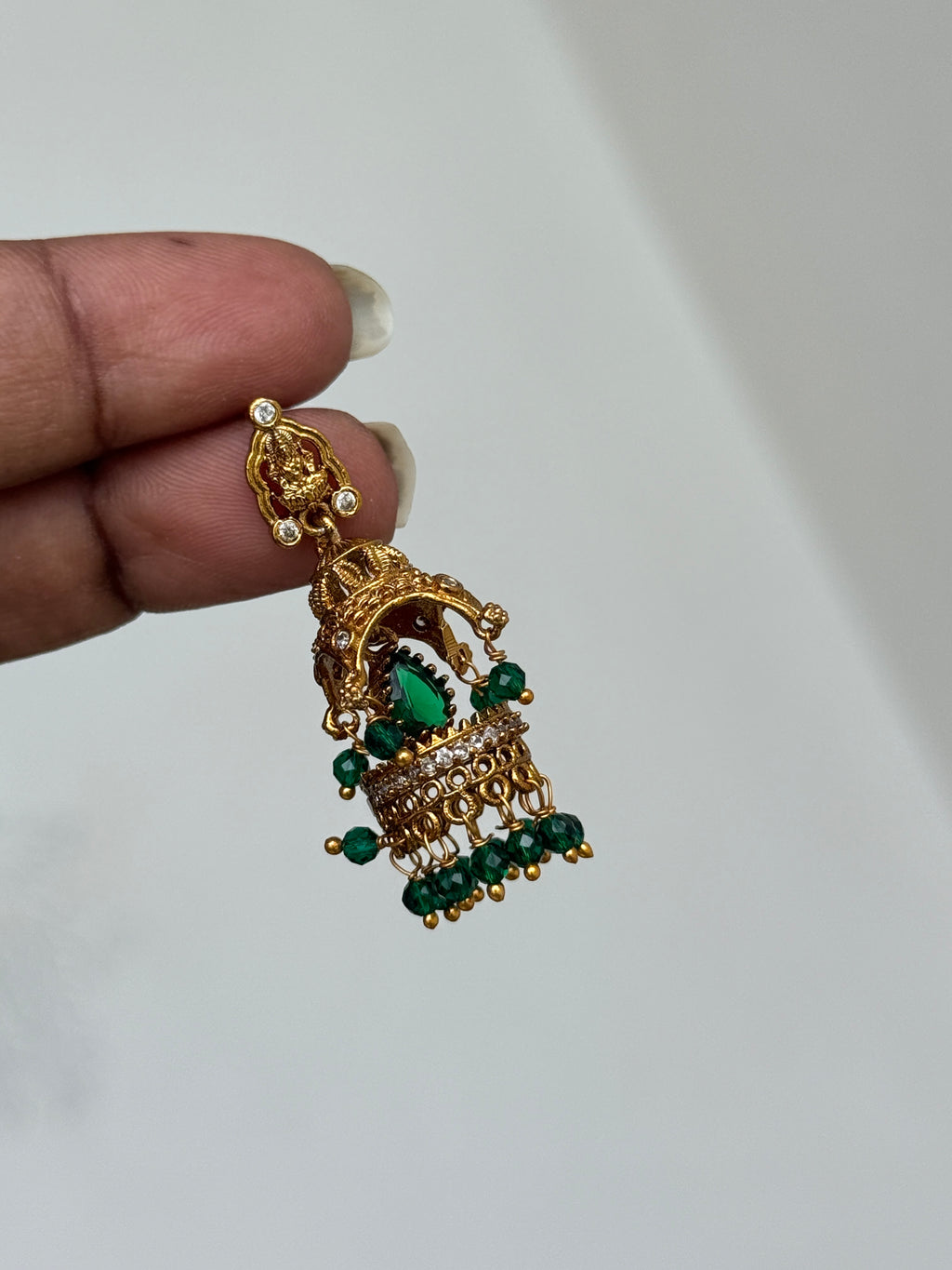 Er139 small lakshmi devi butta Earrings