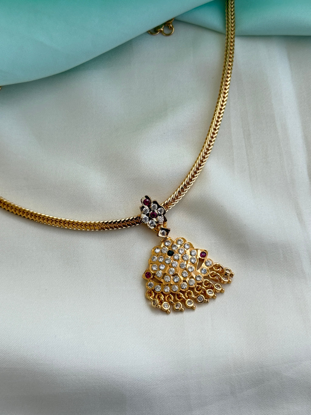 Ph542 Panchaloham polished nano thread Neckset