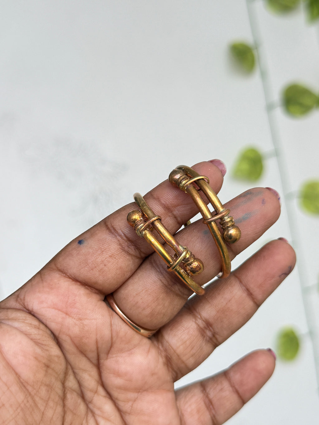 Kd065 unpolished panchaloham Kids adjustable kids bangles