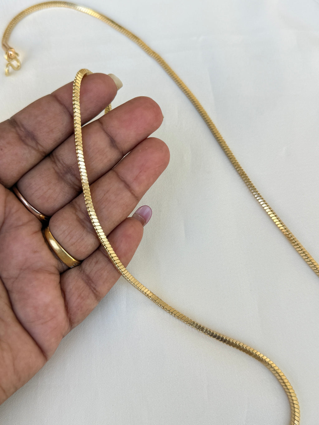 Tc001 Plain unpolished panchaloham mangalsutra thali chain 26 inches