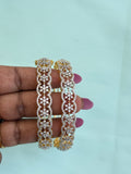 SB621 diamond finishing openable flower bangles