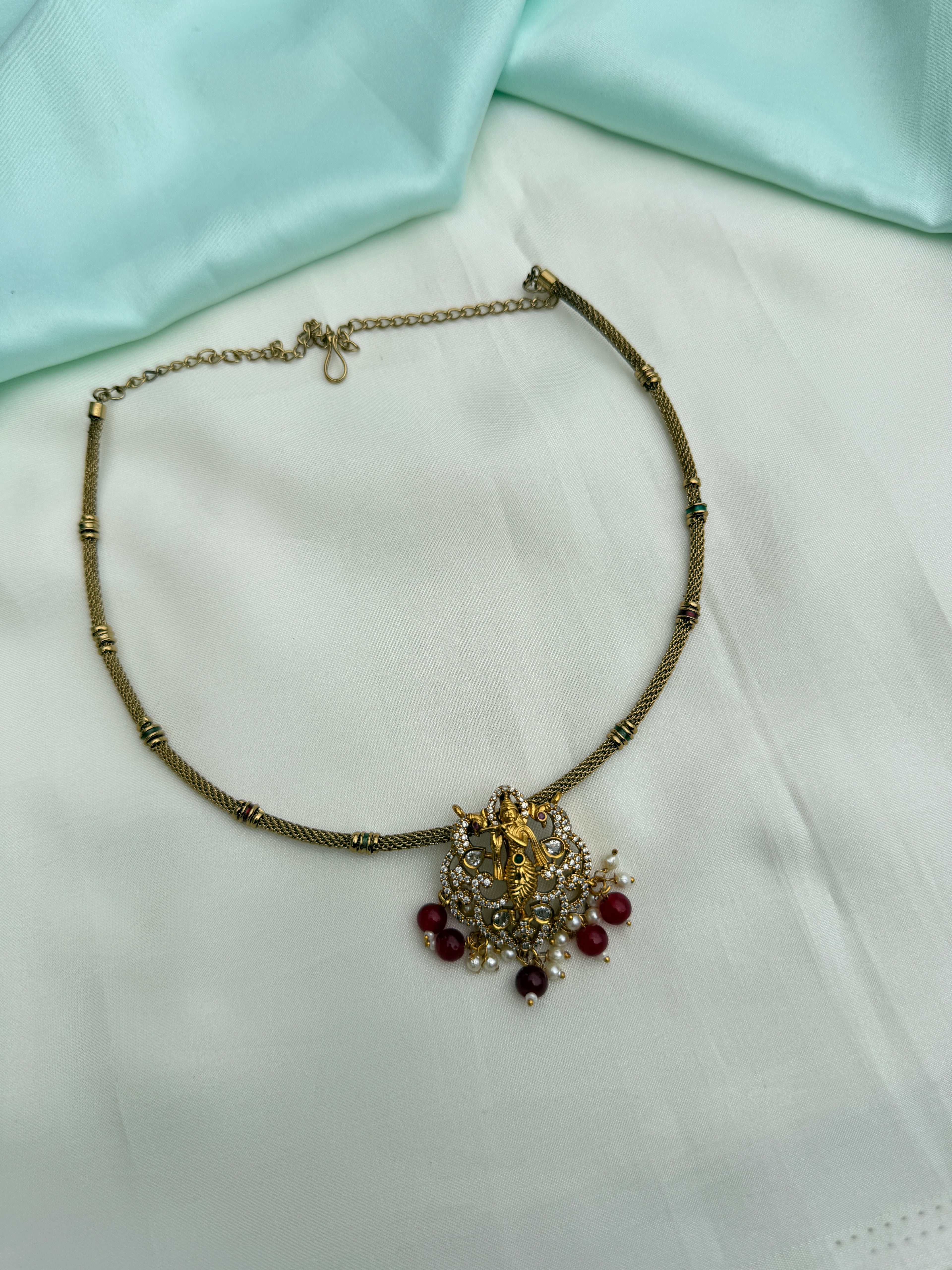 Hs030 Krishna pendant hasli Neckset