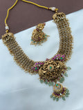 NS650 jadau kundan nakshi golden loop Neckset