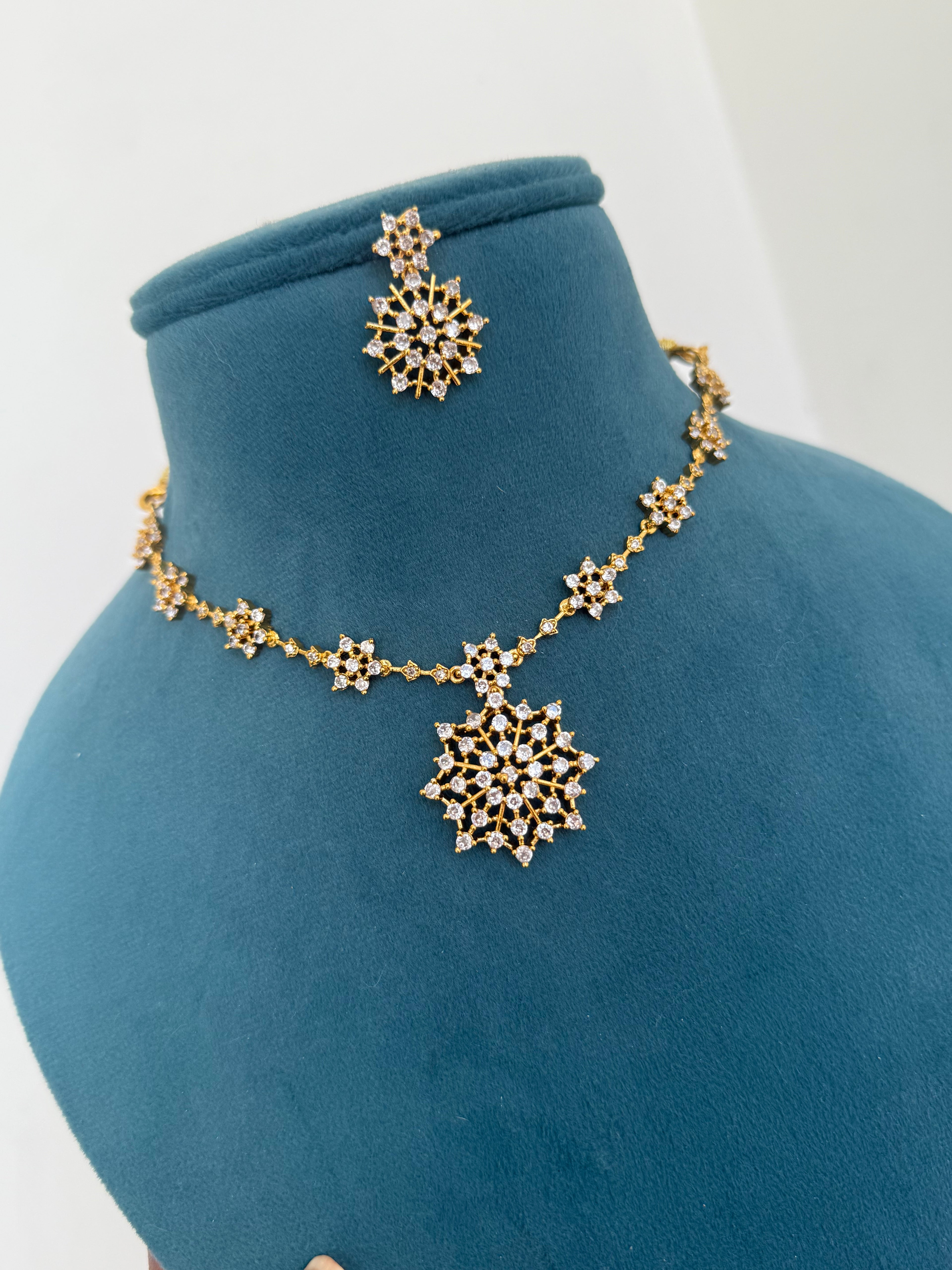 Ns0011 white stone Neckset