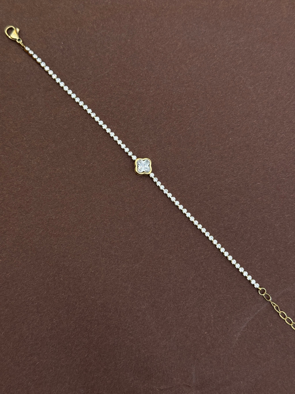 Ab545 anti tarnish stone 8 inches chain bracelet