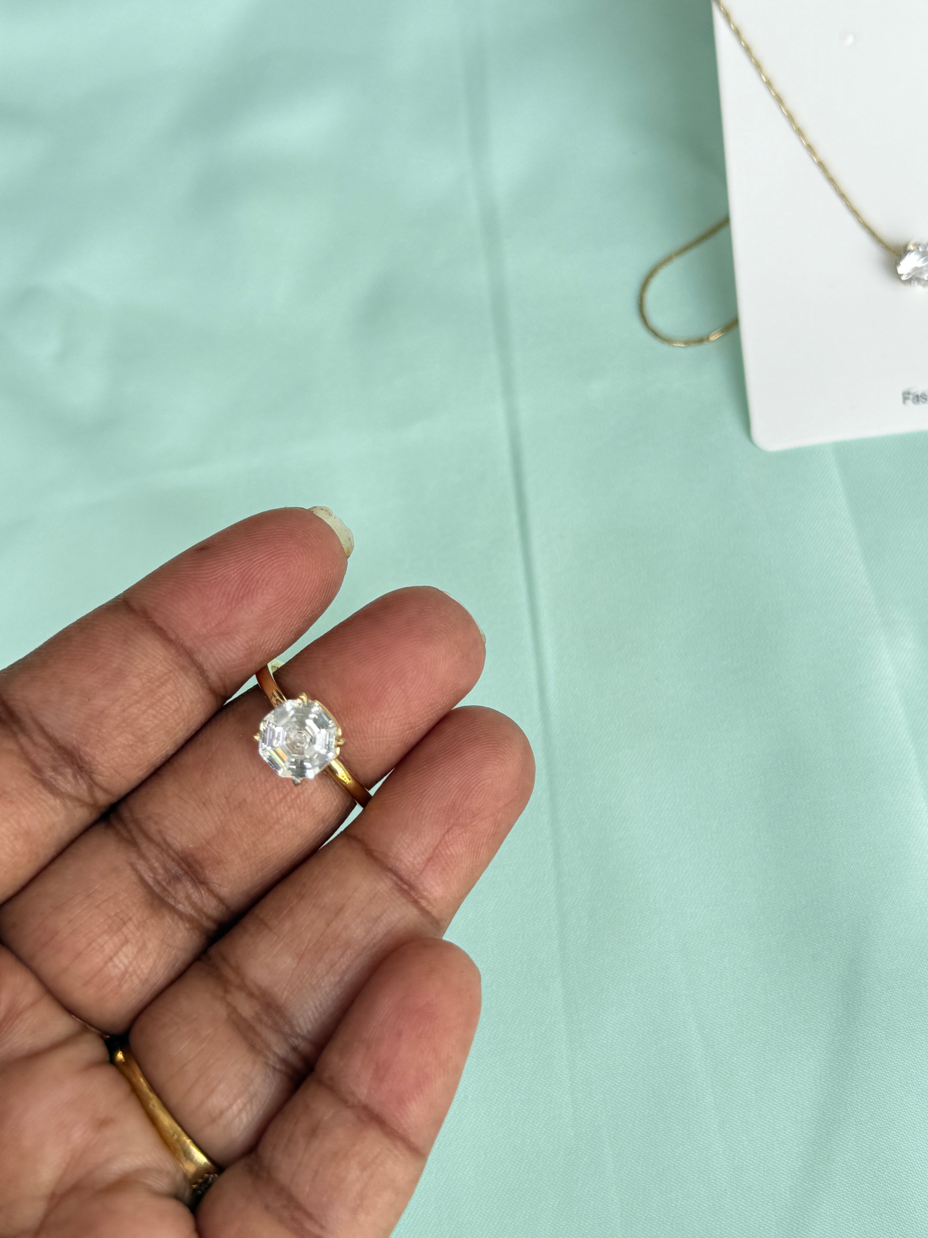Cb001 combo(U will get one chain, 1pair studs ,1 adjustable finger ring)