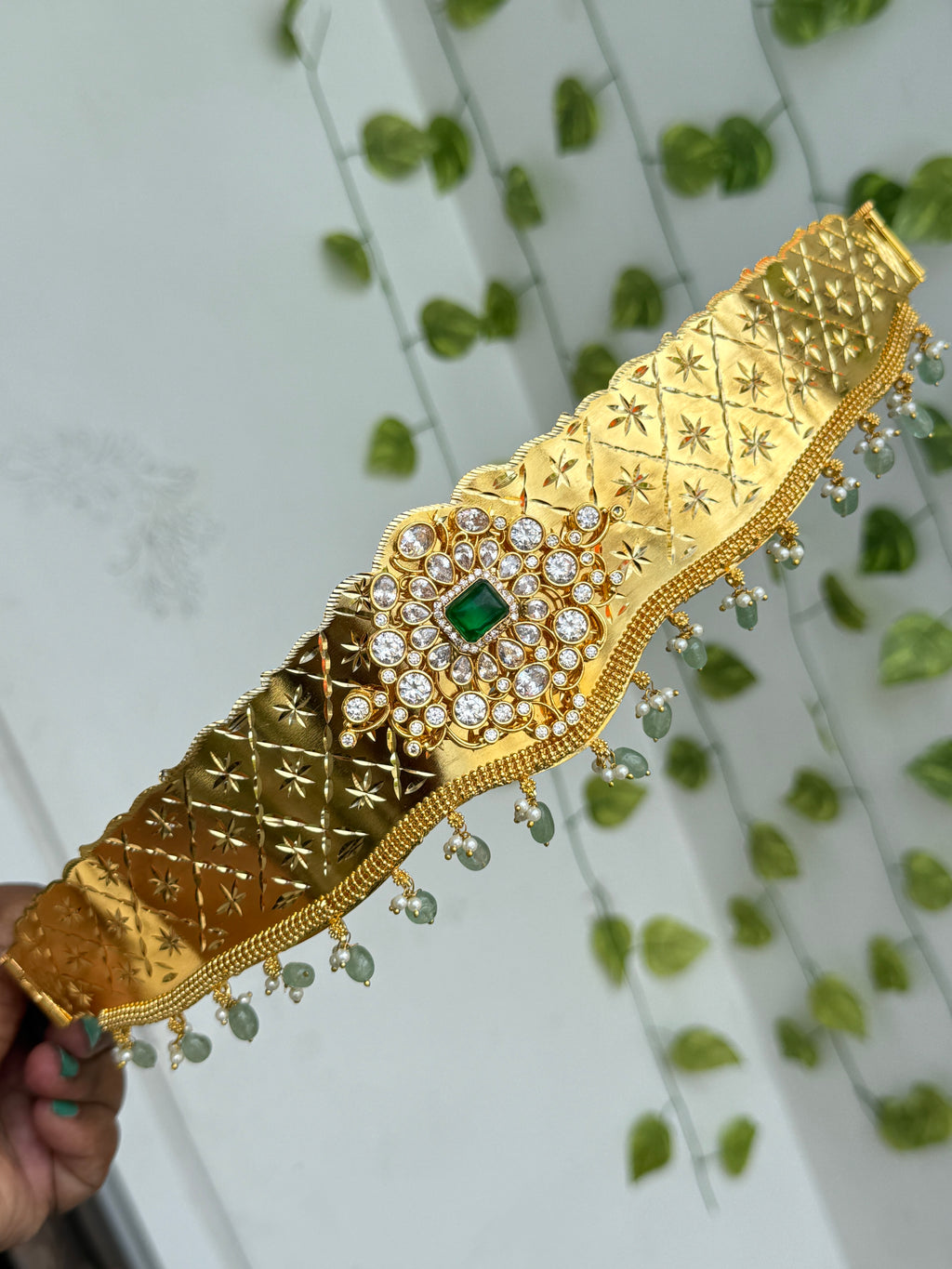 Hb715 diamond replica with light green beats textured adults hipbelts
