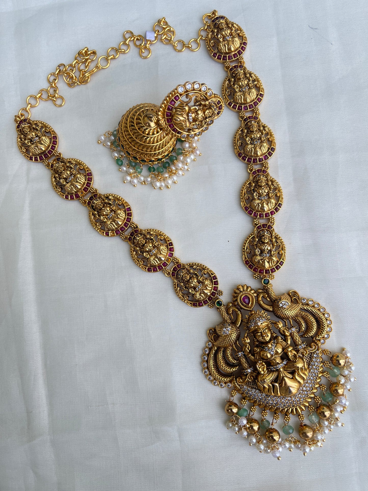 Ns1525 lakshmi devi neckset with buttalu