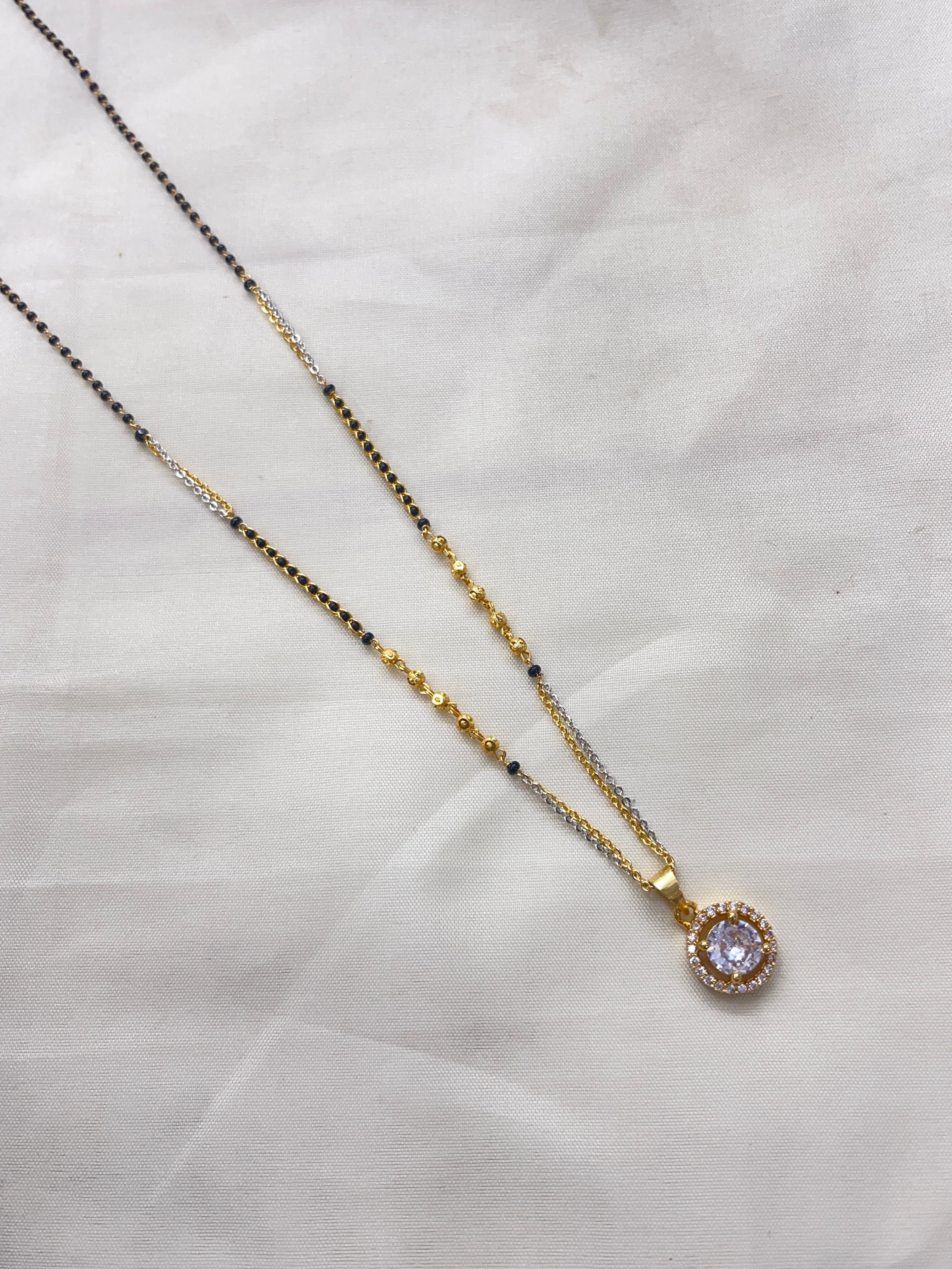 Single line 18inches blackbeads bb1610