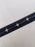 3 flowers adjustable bracelet AB1578