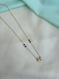 BB140 anti tarnish 16 to 18 inches adjustable Black Beads