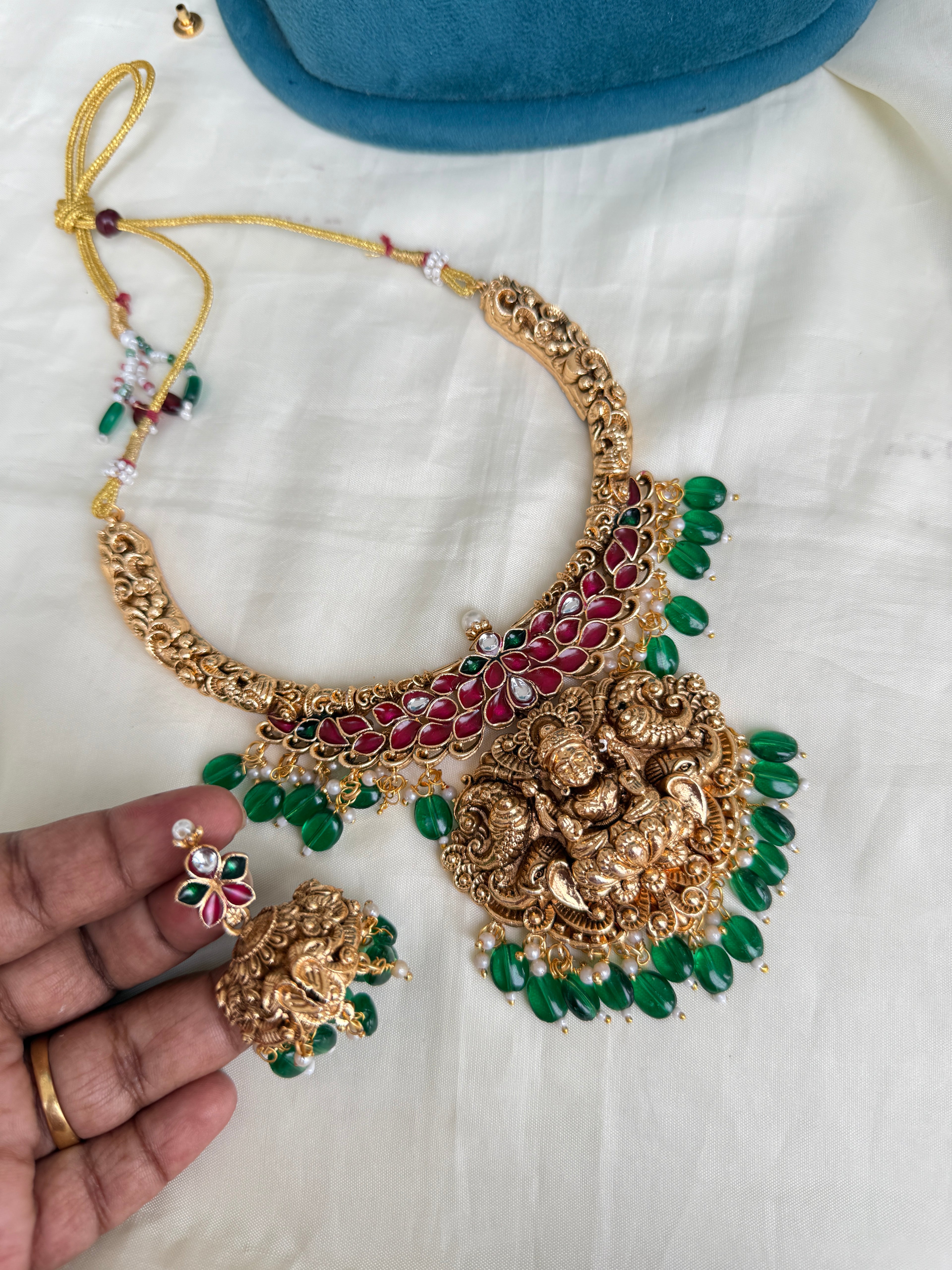 Ns314 nakshi Lakshmi Devi kante heavy neckset
