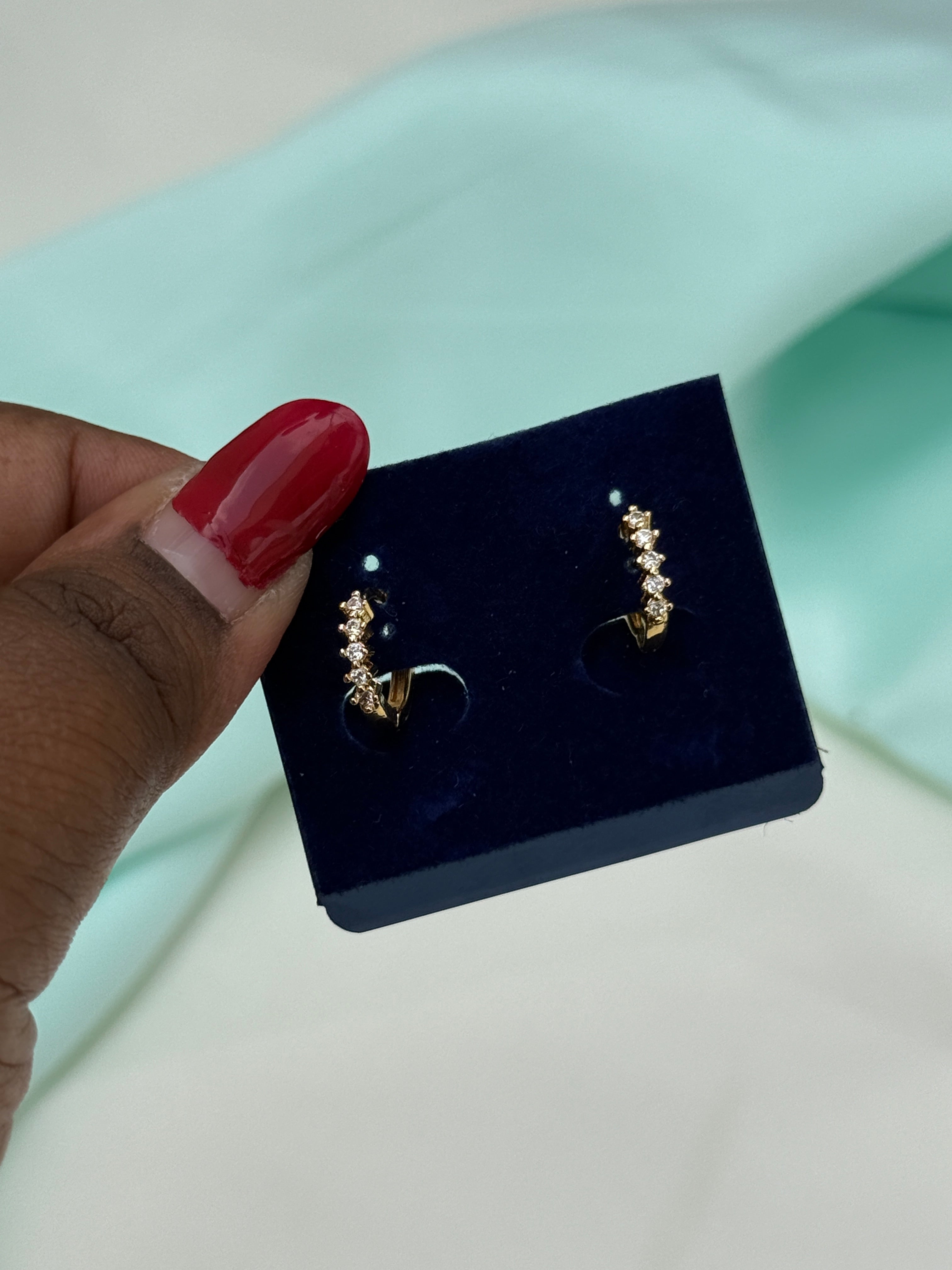 St049 anti tarnish hoops earrings