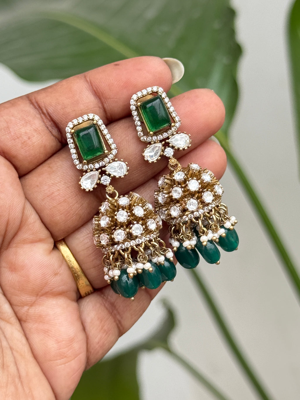 Er121 moissanite butta Earrings