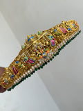 HB615 meenakari jadau kundan nakshi lakshmidevi adults Hip Belt