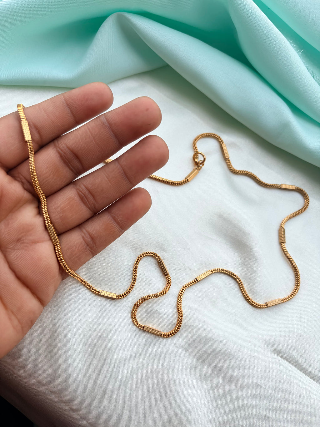 Panchaloham  polished thali chain  24 inches Tc636