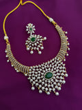 Kante diamond replica short neckset with flower design earrings ns200