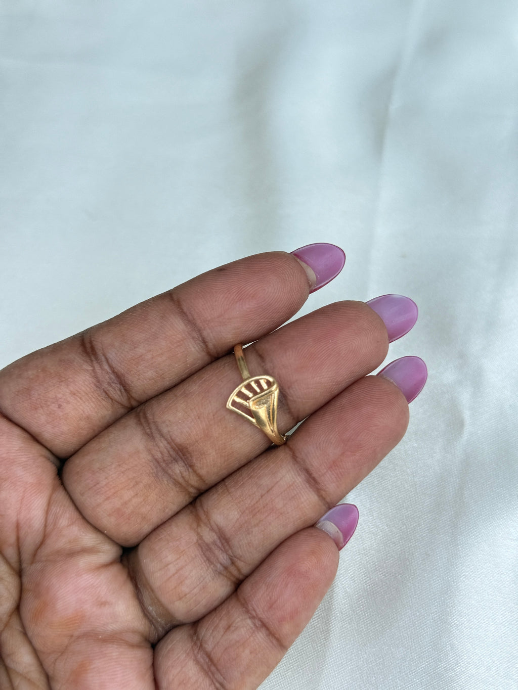 Rg095 panchaloham unpolished gold finger ring