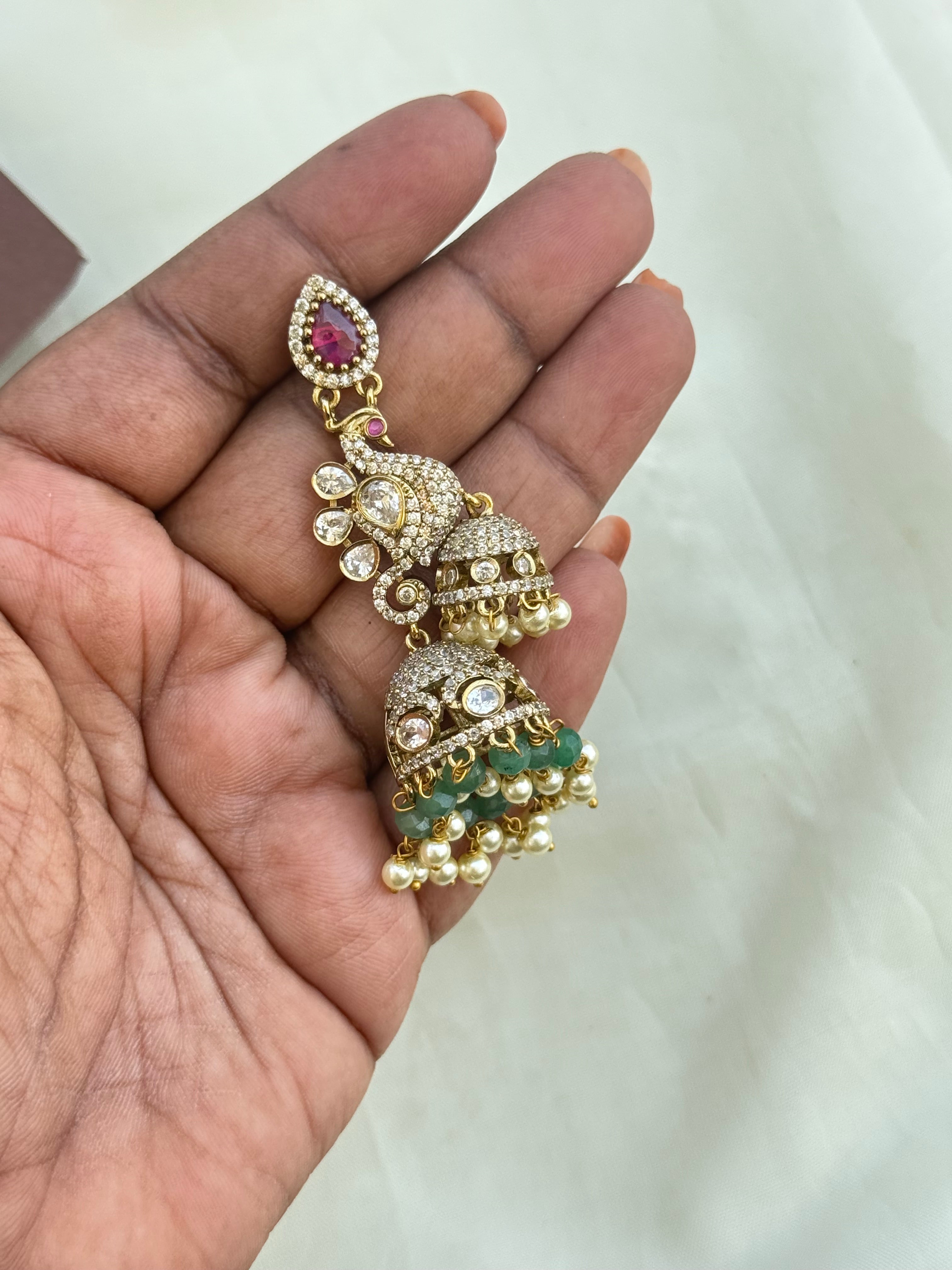 Er5061 Victorian double butta Earrings