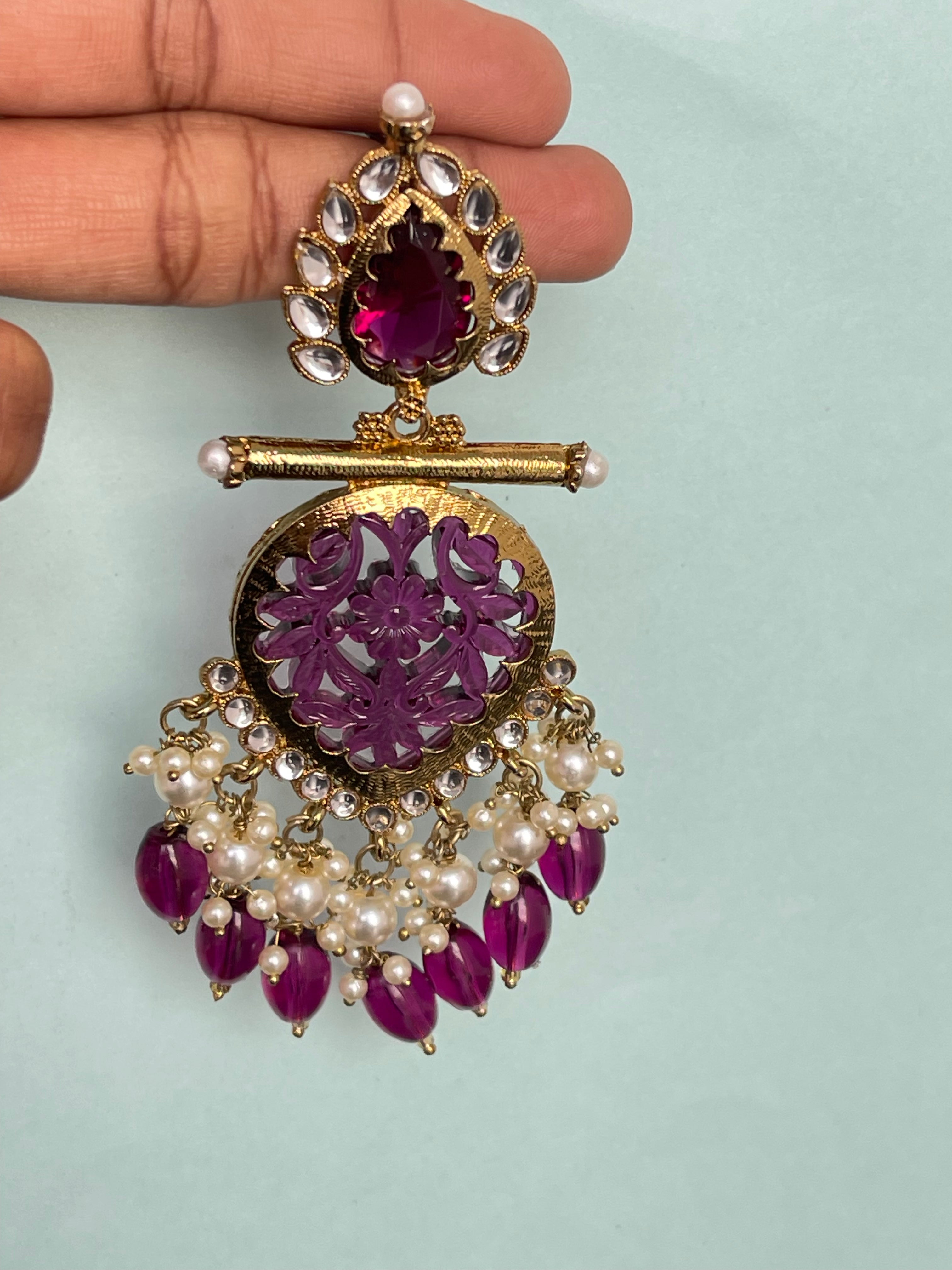 Lightweight Meenakari danglers in 9 colors