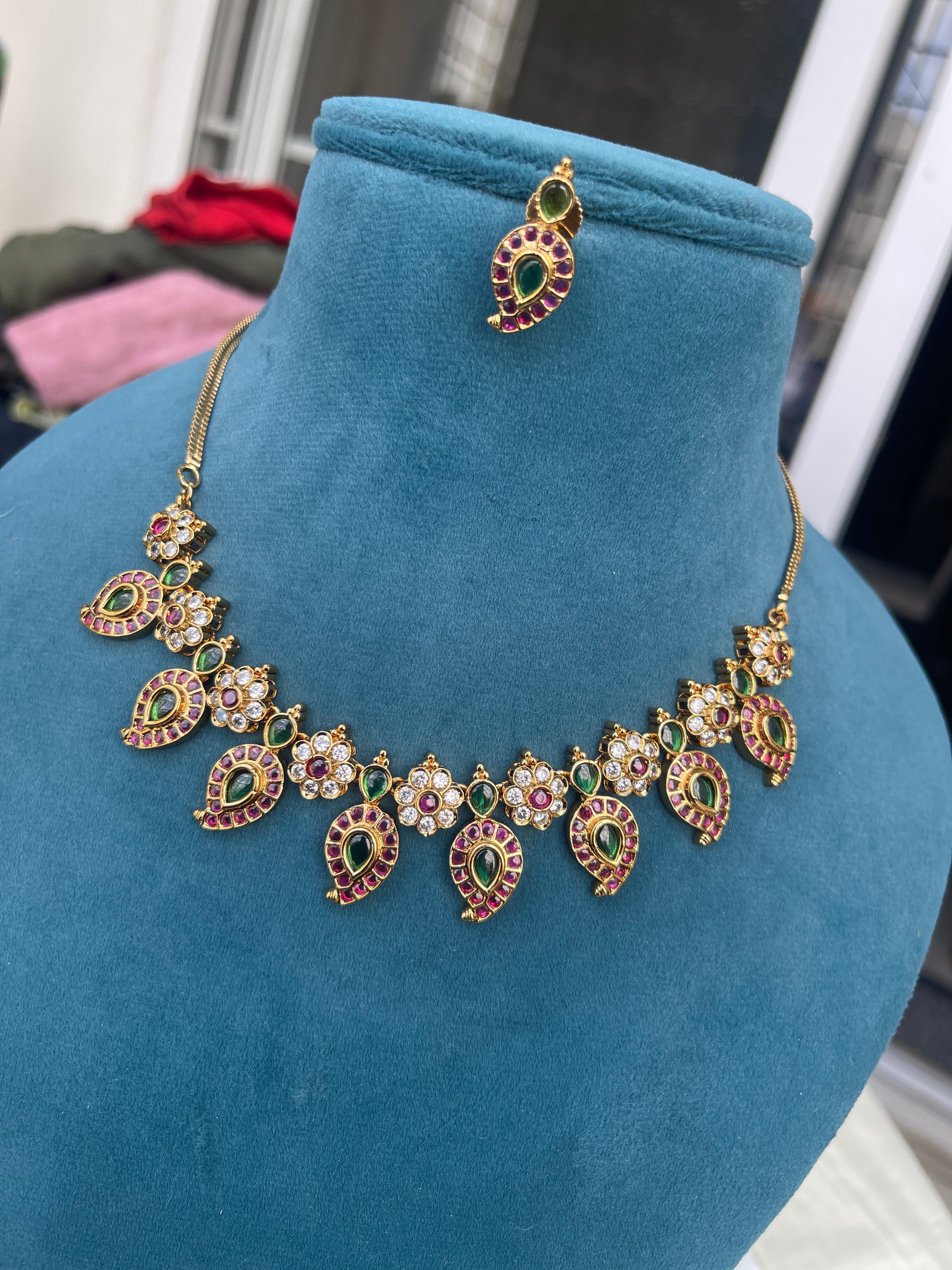 Ns535 Madhuri Krishna mango neckset