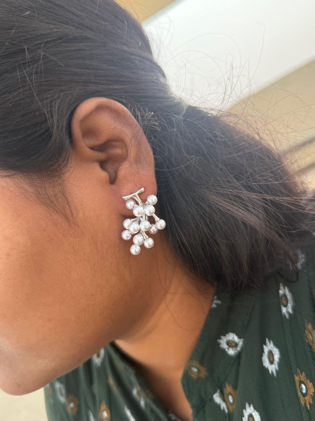 We509 pearl silver earrings