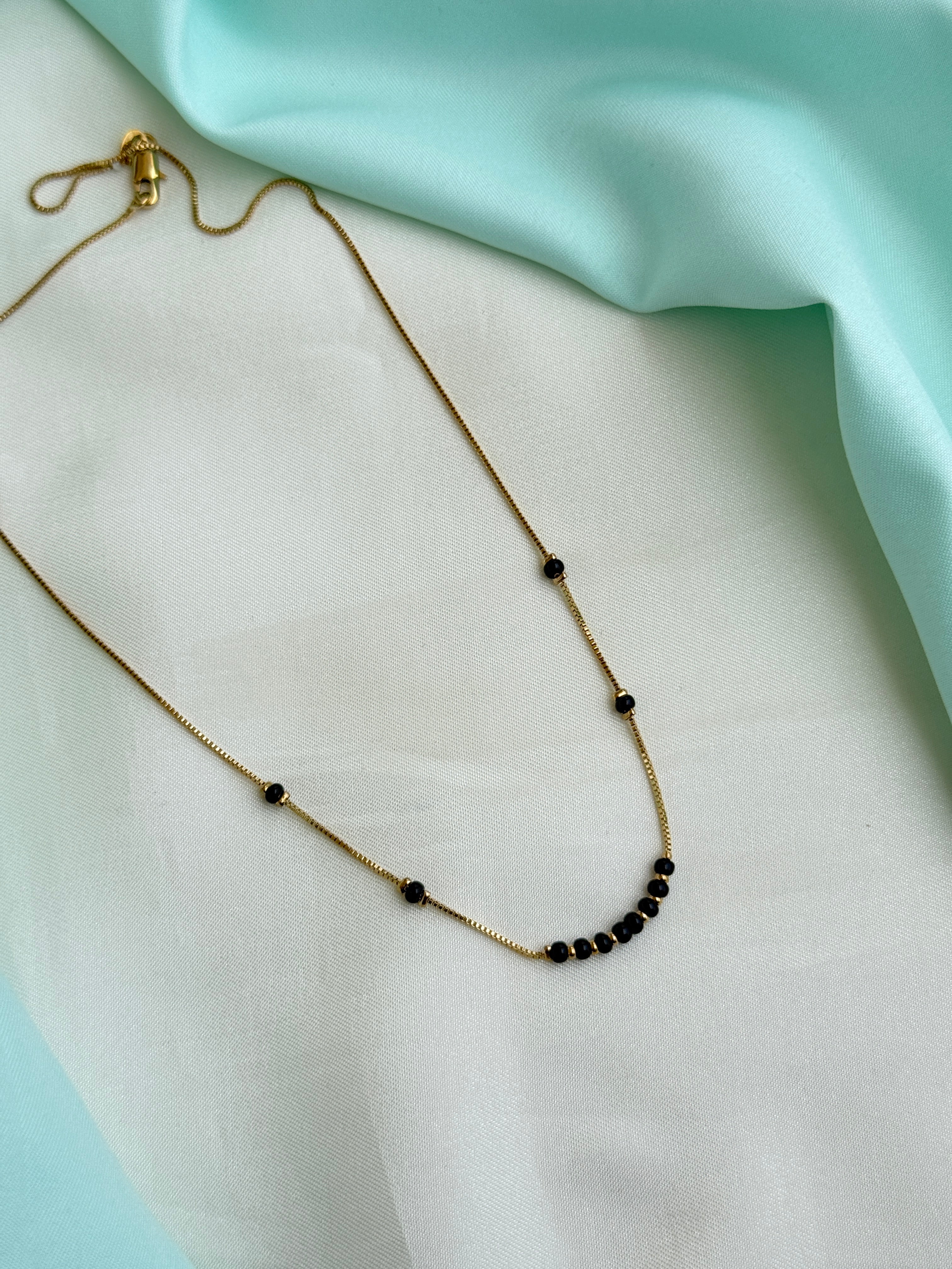 Bb126 single line 18 inches black beads