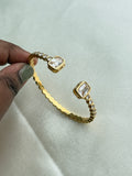 AB029 openable white stone Anti tarnish