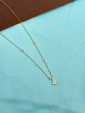 DC085 anti tarnish single line stones and flower 18inches adjustable Daily Wear chain