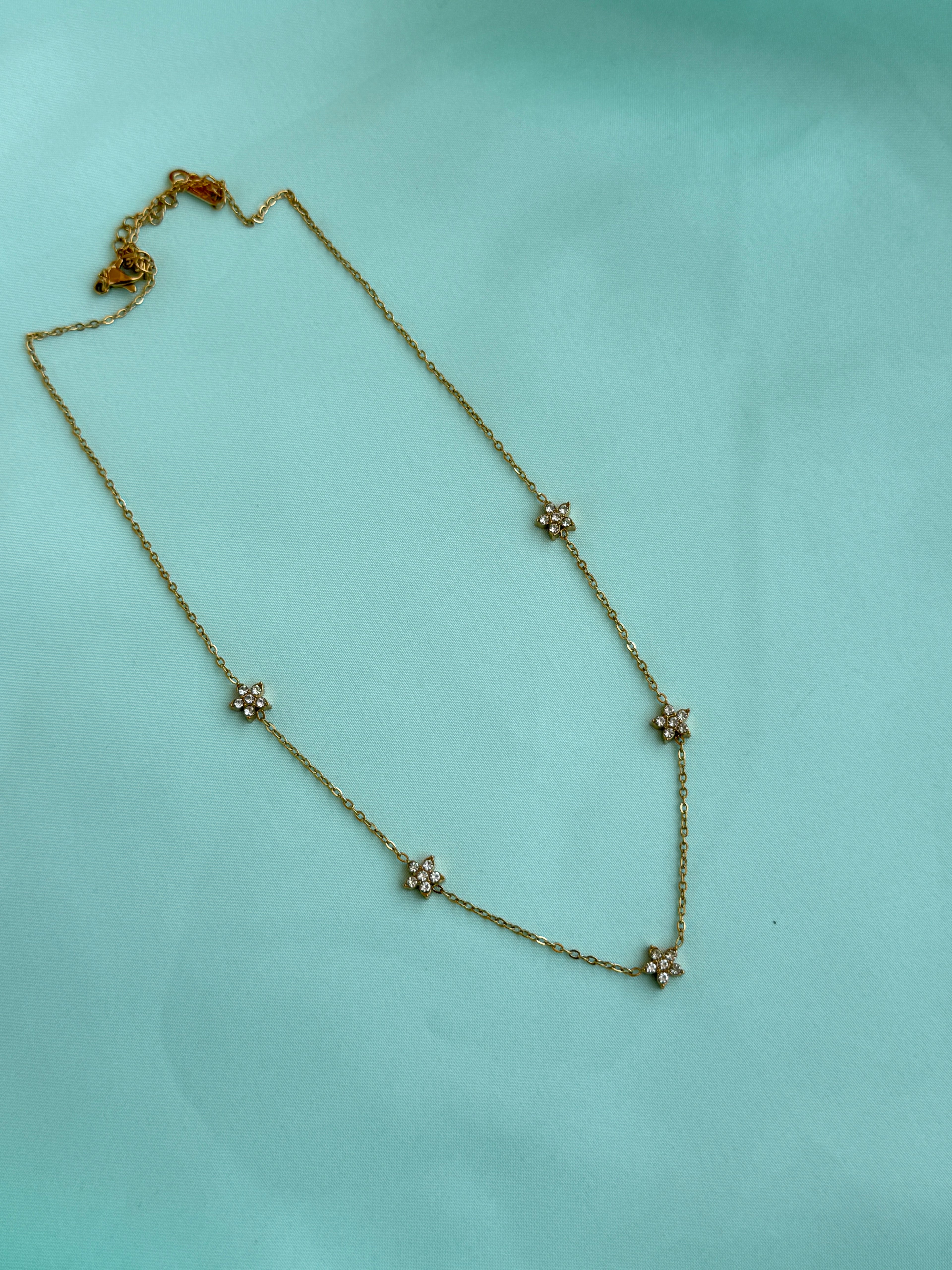 Dc093 anti tarnish flowers 18inches adjustable daily wear chains