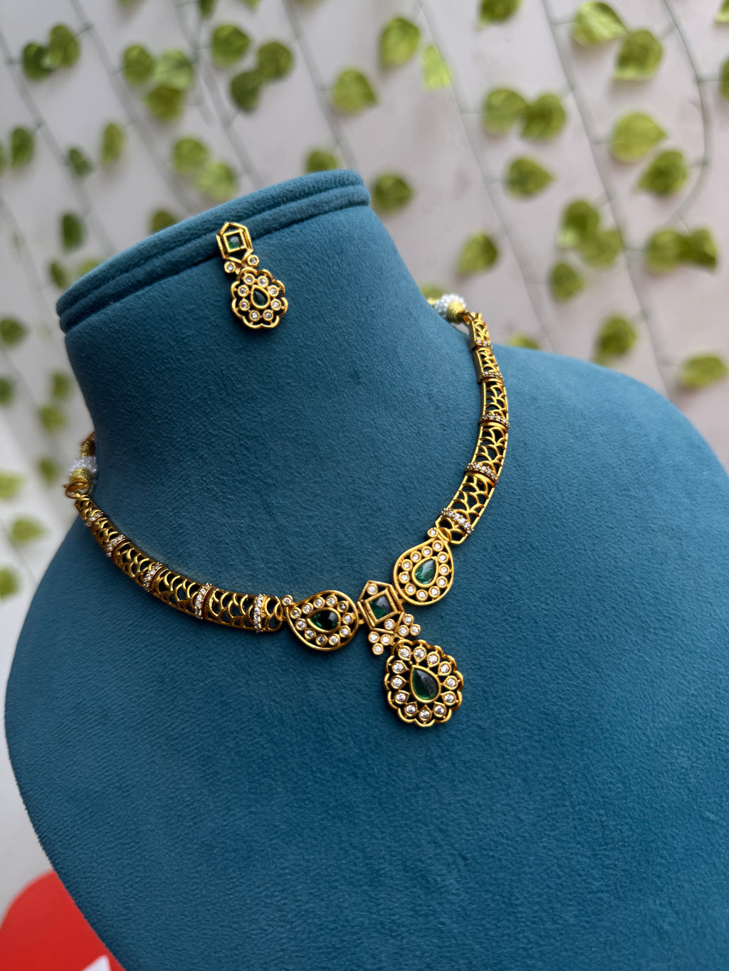 Ns902 kante short neckset with earrings