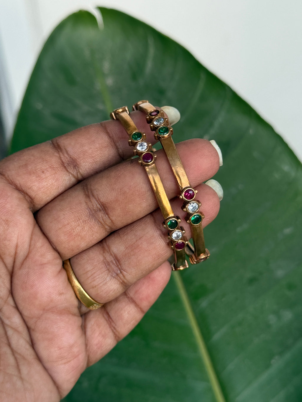 Ph055 unpolished panchaloham impon bangles