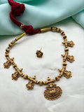 Nakshi Lakshmi Devi Short Neckset with Studs Ns977
