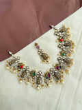 NS5000 multi moissanite Lakshmi Devi Neckset with earrings