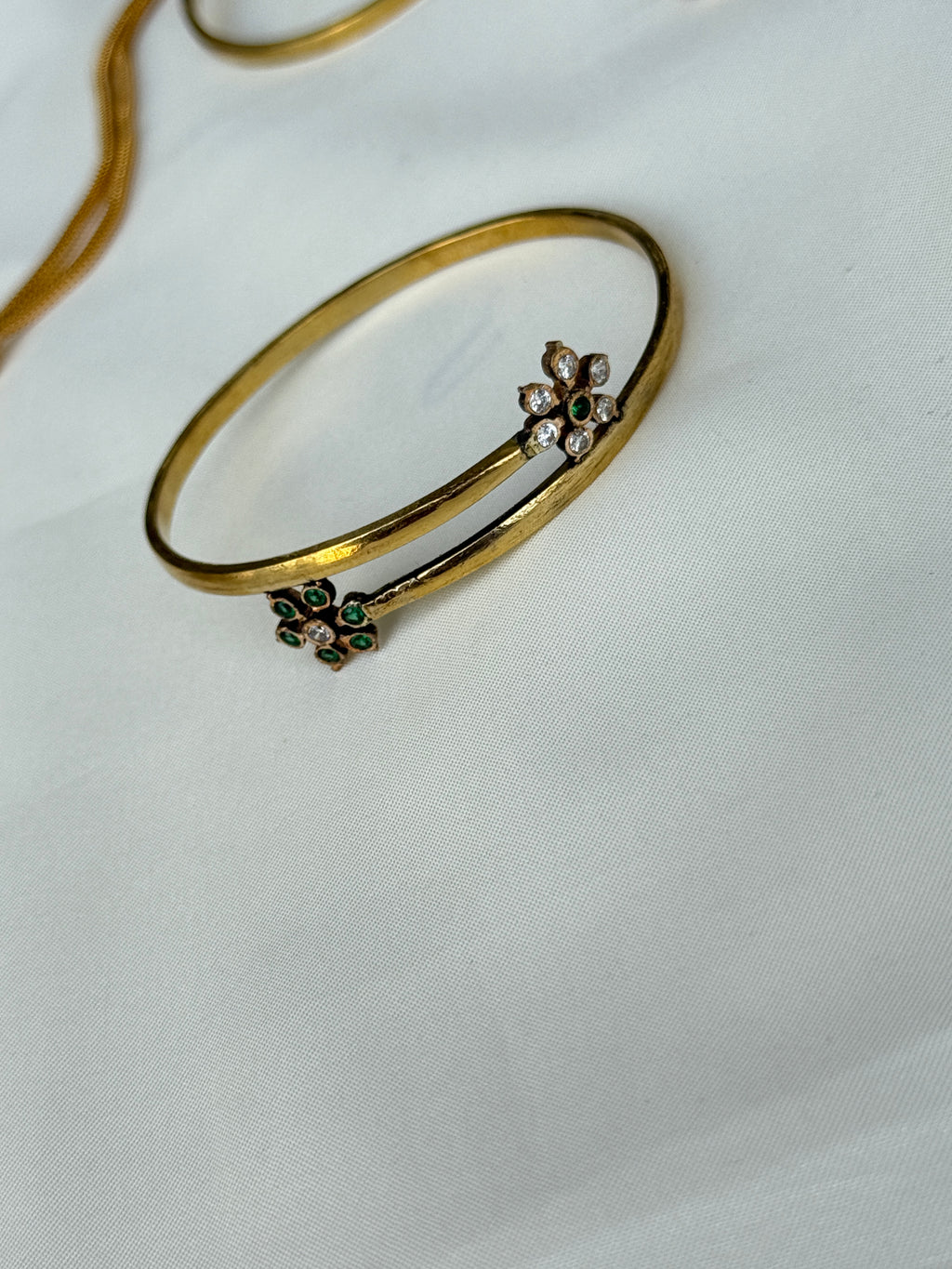 Br528 panchaloham flower kada bangle