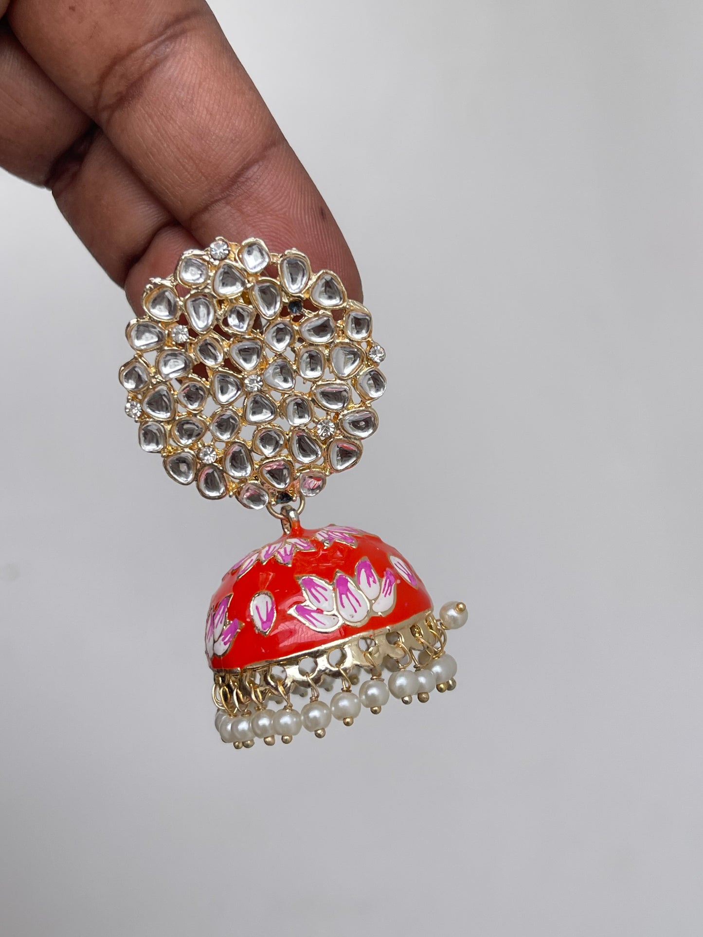 Kundan statement butta Earrings