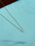 DC046 anti tarnish single stone 18inches Daily Wear chain