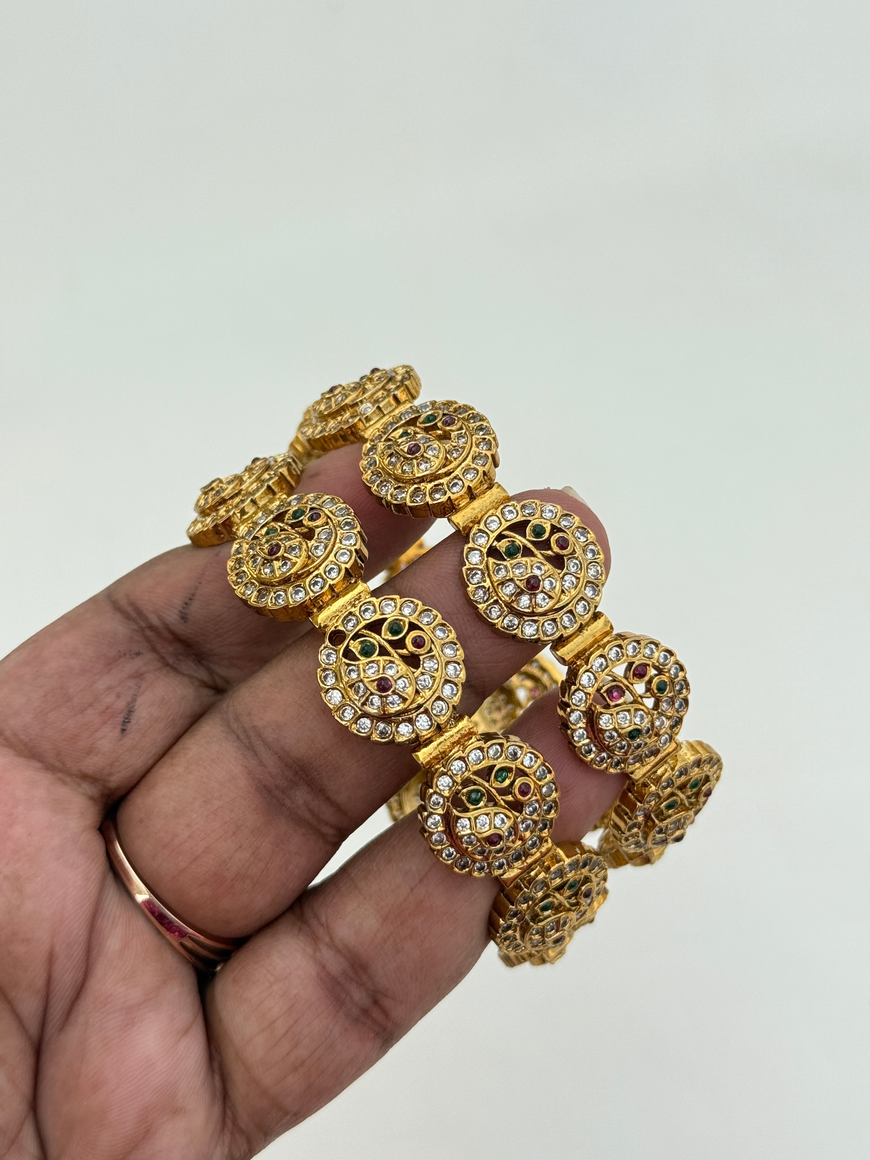 Sb149 multi colour peacock bangles