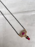 Cz ruby short 18 inches blackbeads bb1618