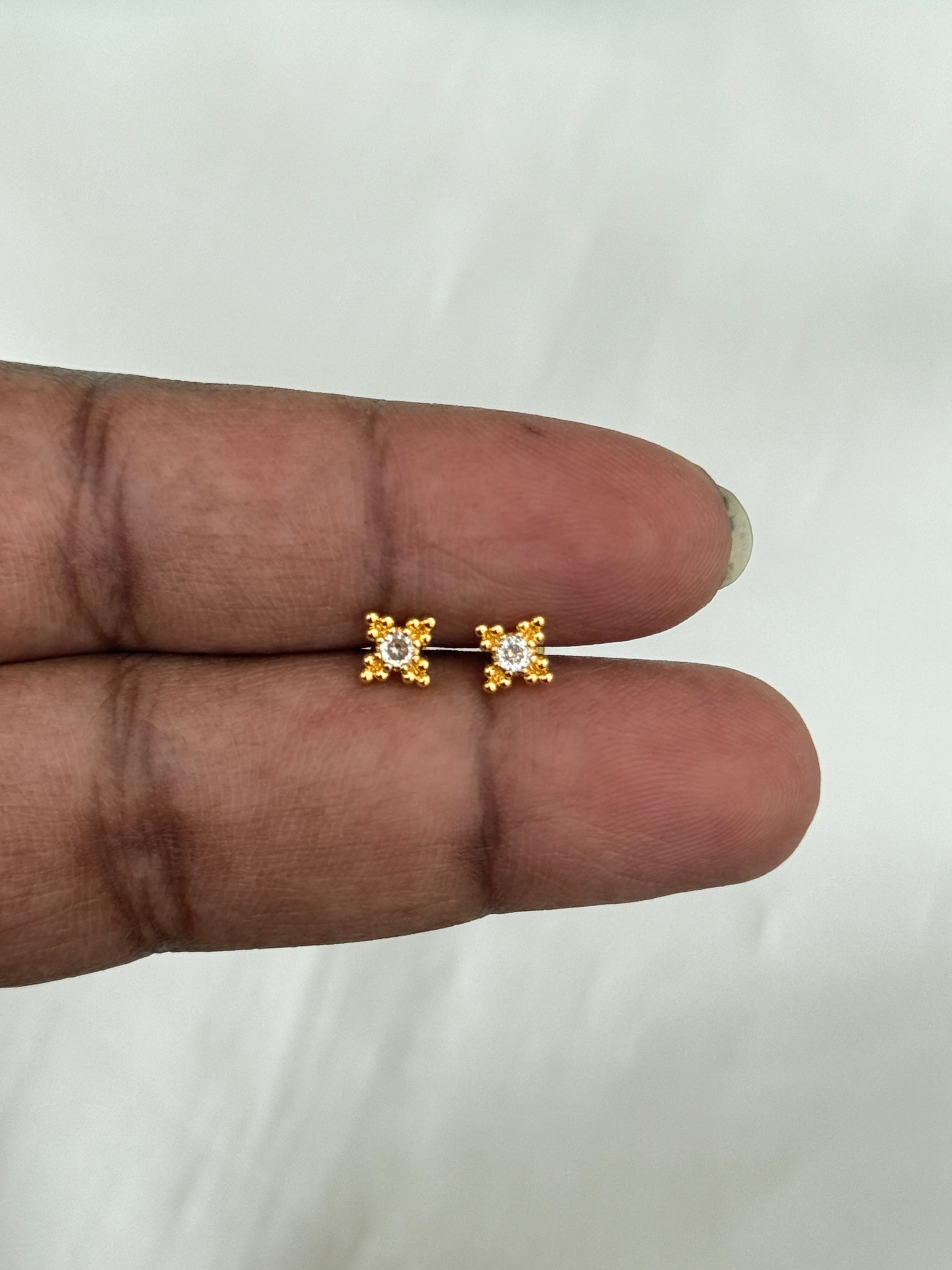 St151 flower back ball second (2nd) tops studs