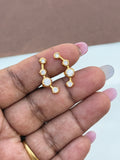 PH231 4 stones panchaloham small ercuffs with back screw earrings
